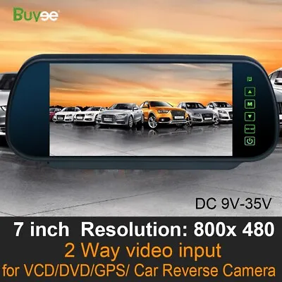 7  TFT Color Screen LCD Car Rearview Mirror Monitor For Car Reversing Camera • $49.83