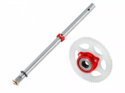 Titanium Main Shaft/CNC Delrin Main Gear/Auto-Rotation Hub Set (RED) - MCPX BL2 • $54.18