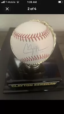 Clayton Kerahaw Signed Baseball With Fanatics Photo Display Included MLB Cert • $500