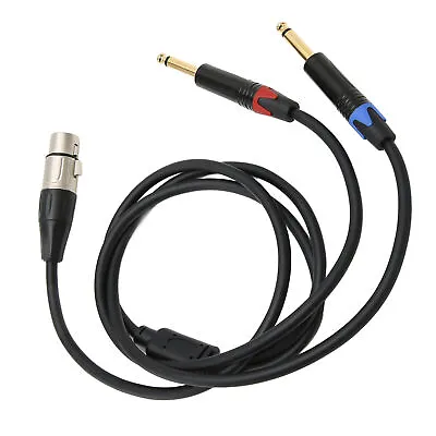 (1m)Dual 6.35mm Male To XLR Female Cable 1 X XLR 3pin Female Jack To 2 X 6.35mm • £11.15