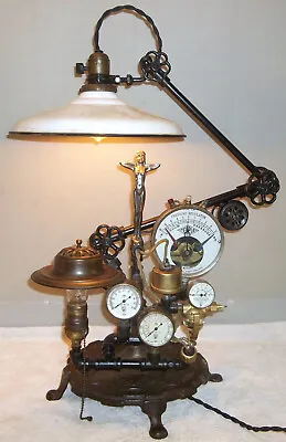 Steampunk Early Industrial Machine Age Table Lamp H.G.Wells Jules Verne • $1099.99