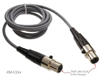 TA4F Mini XLR 4-Pin Female To TA4F Mini XLR 4-Pin Female Pro Audio Cable • $16.95