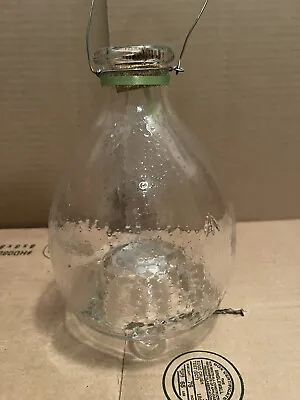 Antique Blown Glass Wire Hanger Bee Wasp Fly Catcher Trap Farmhouse Tabletop 7.5 • $30