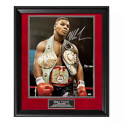 Mike Tyson Signed Autographed 16x20 Photo Framed To 20x24 NEP • $500
