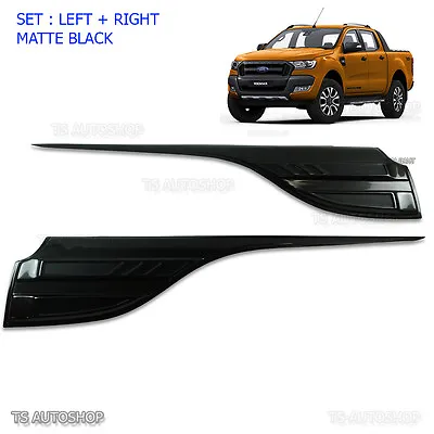 Matte Black Front Window Door Cladding Fits 2012 2015 2017 Ford Ranger T6 PX2 • $276.29