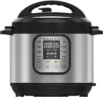 Pot 7-in-1 Electric Pressure Cooker Slow Cooker 6 Quart Stainless Steel Black • $119.94