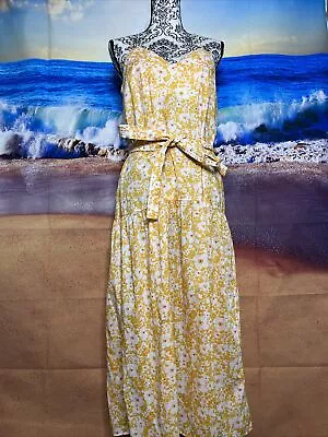 $119.99 • Buy Scanlan Theodore Yellow/White Floral Dress. Size 12.#T1