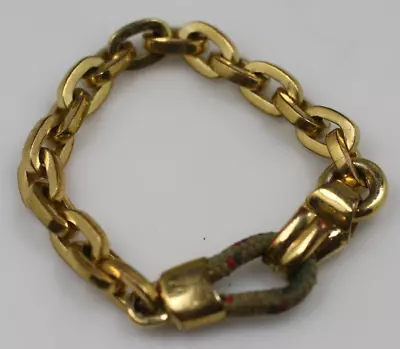 Vintage Miansai Chunky Gold Tone Chain Links Thick Bracelet  7  Rope End • $19.50