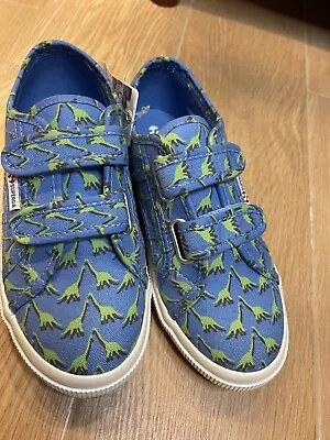 Superga Vel-cro Dinosaur Print Kids Sneakers Size 2 • $4