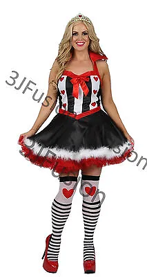 Ladies Adult Queen Of Hearts Costume Storybook Wonderland Outfit FREE POST (AA)  • £18