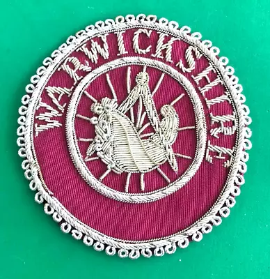 VINTAGE CRAFT STEWARDS' APRON BADGE - WARWICKSHIRE - Masonic Freemason • £7.50