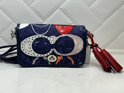 COACH~Legacy Signature C Print~ Penny  Shoulder Bag~Crossbody~Blue Multi~NWOT • $90