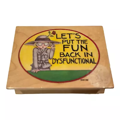 Mary Engelbreit Queen Dysfuntional Lets Put The Fun Back In Wood Rubber Stamp • $12.29