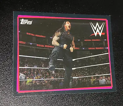 2021 Roman Reigns Royal Rumble WWE Topps Road To WrestleMania Stickers Album • $2.25