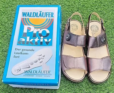 Ladies Waldlaufer Leather Wide Fitting 'Pro Active' Sandal Size 5.5 *New In Box* • £17.50