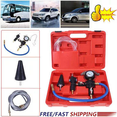 $59.99 • Buy Car Radiator Pressure Tester Coolant Vacuum Purge Refill Tool Cooling System Kit