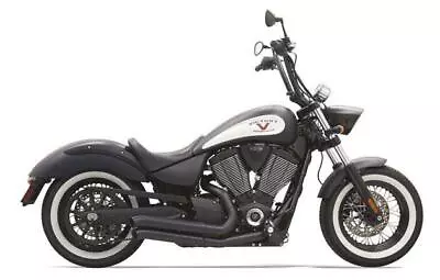 Bassani Xhaust Pro-Street Turn Out Exhaust System Black #6V23DB Victory • $879.95