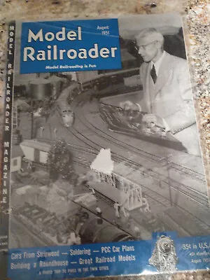 Vintage Model Railroader Magazine August 1951    2-2 • $0.99