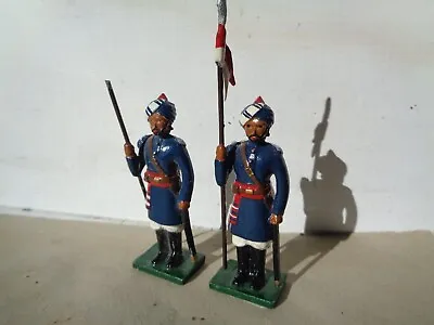 Marlborough Military Miniatures Indian Army Lancers Lead 54mm Lot Of 2 Mmm • $11.99