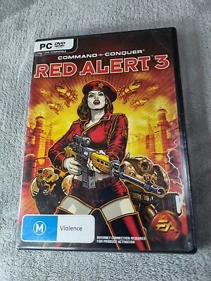 Command & Conquer Red Alert 3 PC Game Includes Manual & Poster Rated M Strategy  • $20