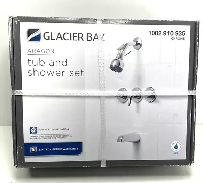 Glacier Bay Aragon 2-Handle 1-Spray Tub And Shower Faucet Chrome Factory Sealed • $45.99