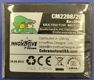 Cobra CM-2208/20 Kv=2000 Multirotor Motor Innovstive Designs  • $12.59