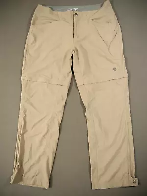 $21.99 • Buy Mountain Hardwear Pants Womens 16 Convertible Khaki Hiking Outdoor Cargo