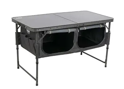 Royal Camping Table With Under Cupboard Storage Portable Aluminium Frame • £69.95