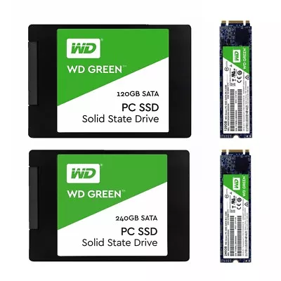 $45.95 • Buy SSD 120GB 240GB WD Green Western Digital Internal Solid State Drive 2.5'' M.2