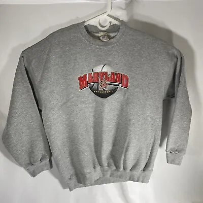 Vintage University Of Maryland Basketball Gray XL Sweatshirt Pullover Crew Neck • $39.97