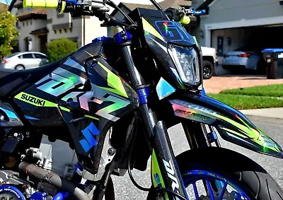 Chrome Holographic Graphics Kit Suzuki DRZ400 DRZ 400sm Supermoto Holokit • $189.99