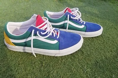 Vans Men Yacht Club 10.5 Sneakers Blu Green Yellow Red 100% Original Old School • $20