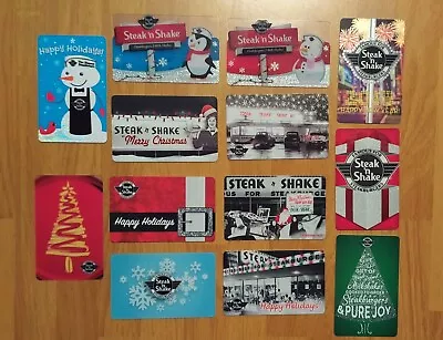 13 Vintage All Different Steak N Shake Christmas Gift Cards No $ Value • $21.99