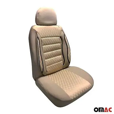 Car Front Seat Cover Cushion Protection For Mercedes Non Slip Breathable Beige • $79.99