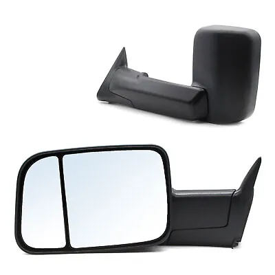 New Pair Towing Mirrors For 1994-2000 Dodge Ram 1500 2500 3500 Manual Folding • $104.52