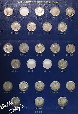 Nearly Complete Set Of Mercury Dimes In Whitman Album SEE DESCRIPTION • $151.05