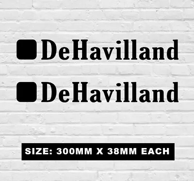 2x DE HAVILLAND VINYL STICKERS BOAT  - Trailer Fishing DEHAVILLAND Decal • $10.95