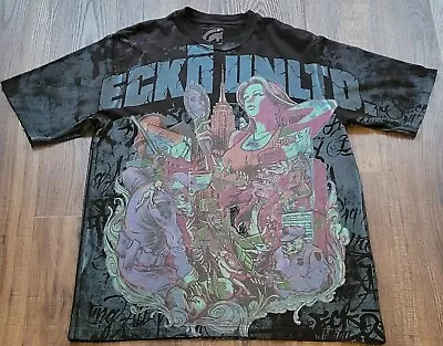 Rare Vintage Overprint Avant Garde Ecko Unlimited Graffiti T-shirt Men Adult L  • $49.99