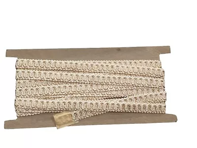 Vintage Upholstery Trim Gimp Braid 1/2  Gold Ivory White Cream Approx 6 Yard • $9.99