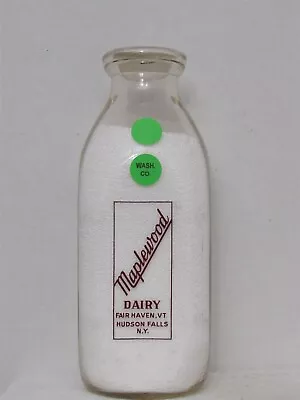 SSPQ Milk Bottle Maplewood Dairy Fair Haven VT Hudson Falls NY WASHINGTON COUNTY • $19.99