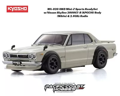 Kyosho MA-020 AWD MiniZ Sports ReadySet Nissan Skyline 2000GT-R KPGC10 KYO32636W • $184.99