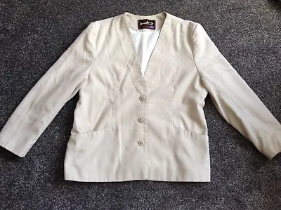 David Barry Smart Jacket - Natural/stone Colour - Size 18 - Used • £5.99