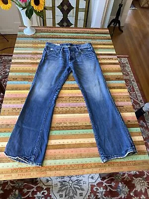Abercrombie Fitch Jeans MENS  31x30 Blue Relaxed Button Fly Denim • $24.99