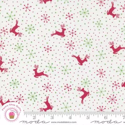 Moda REINDEER GAMES 22446 11 White Multi  ME & MY SISTER Quilt Fabric CHRISTMAS • $6.25