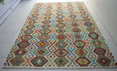 6'7 X 9'10 Handmade Afghan Tribal Colorful Khotrang Wool Persian Area Kilim Rug • $329