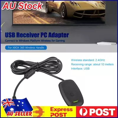 Pc Adapter Game Accessaries USB Receiver Pc Adapter For Xbox 360 Wireless Handle • $35.89