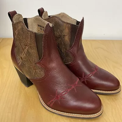 Twisted X Western Boots Womens Bootie Ankle Leather Wine 10B • £61.75