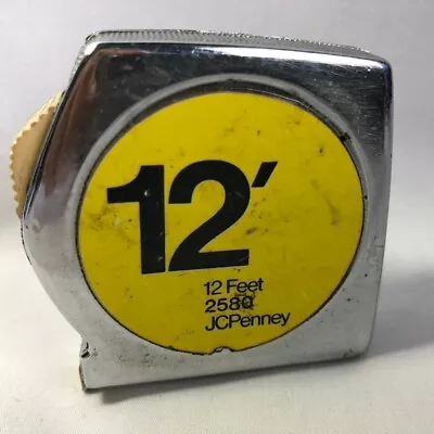 VINTAGE JCPenney 12' TAPE MEASURE #2580 MADE IN USA RARE • $14.99