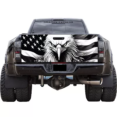 Tailgate Wrap American Flag Eagle Vinyl Graphic Decal Sticker Pickup Decal T338 • $39.99