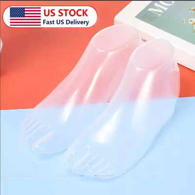 1 Pair 22cm Plastic Female Feet Mannequin Foot Women Shoes Socks Display Model • $7.59